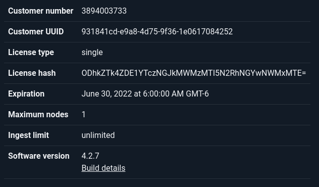 License Info