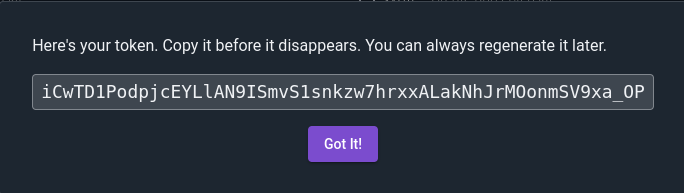 Generated Token