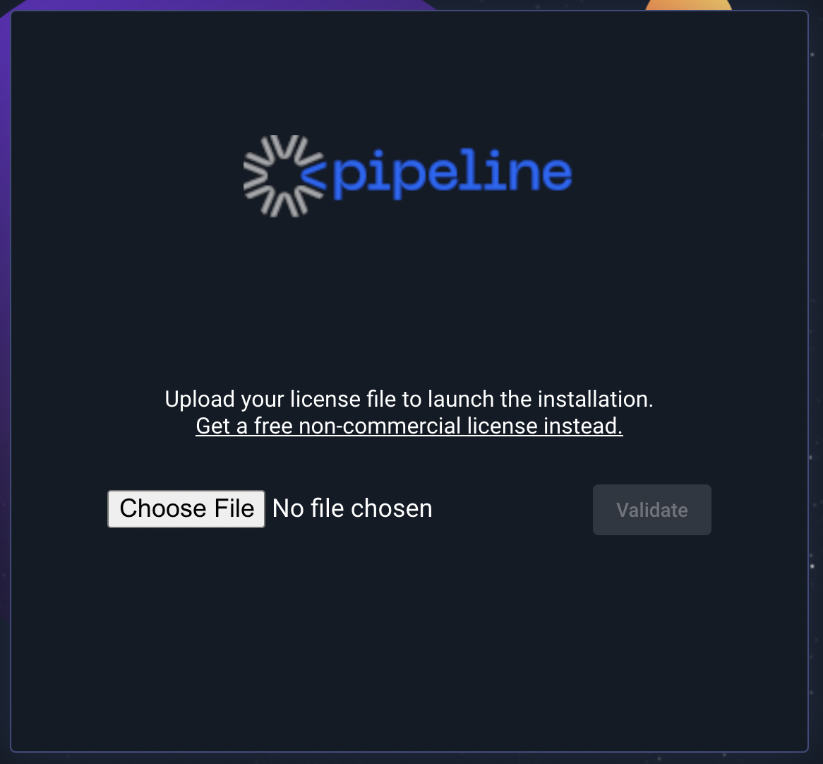 Upload a License